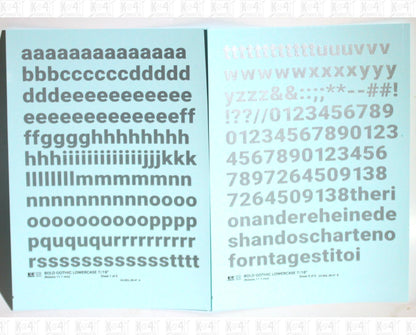 Lowercase Bold Gothic Letter Number Alphabet