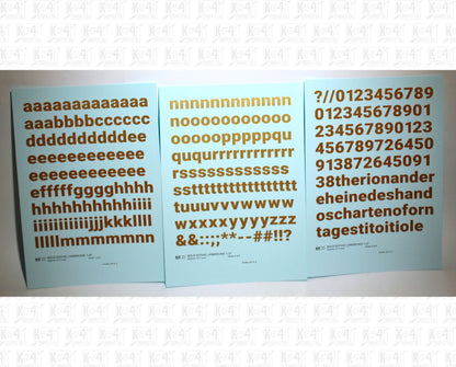 Lowercase Bold Gothic Letter Number Alphabet