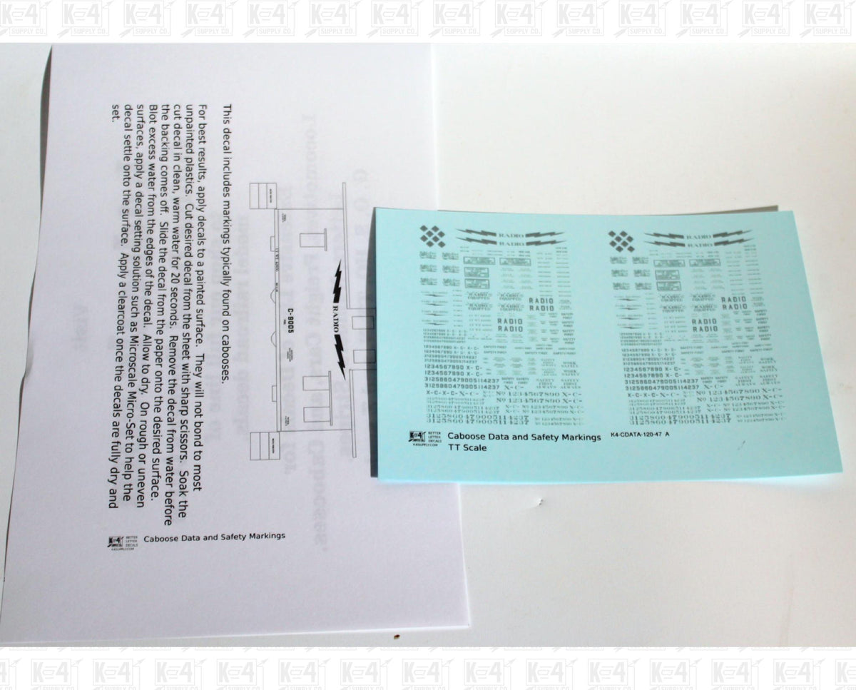 Caboose Data and Markings