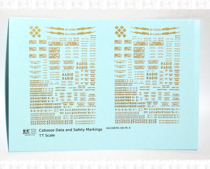 Caboose Data and Markings