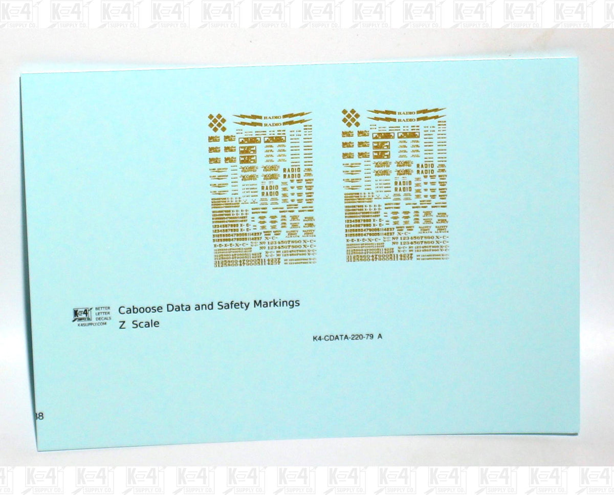 Caboose Data and Markings