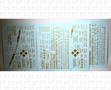 Caboose Data and Markings