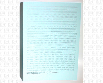 Condensed Modern Gothic Letter Number Alphabet