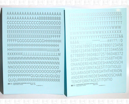 Condensed Modern Gothic Letter Number Alphabet