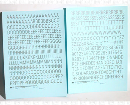 Condensed Modern Gothic Letter Number Alphabet