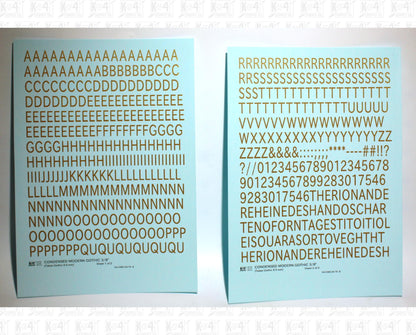 Condensed Modern Gothic Letter Number Alphabet