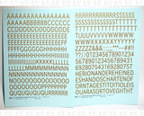 Condensed Modern Gothic Letter Number Alphabet