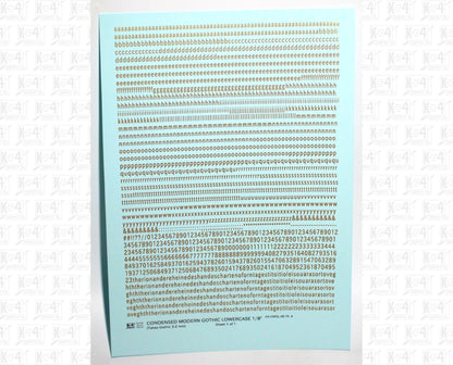 Lowercase Condensed Modern Gothic Letter Alphabet