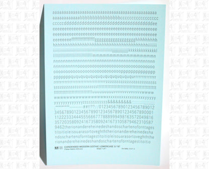 Lowercase Condensed Modern Gothic Letter Alphabet