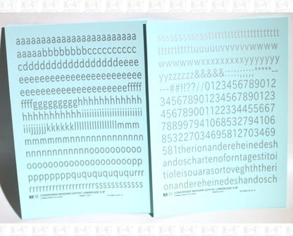 Lowercase Condensed Modern Gothic Letter Alphabet