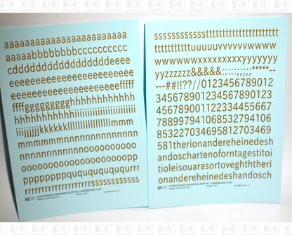 Lowercase Condensed Modern Gothic Letter Alphabet