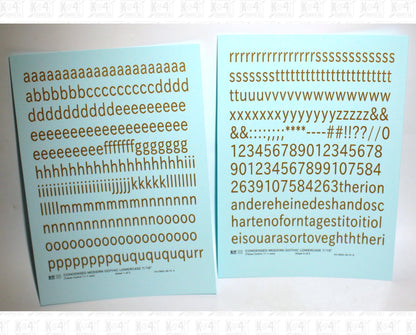 Lowercase Condensed Modern Gothic Letter Alphabet