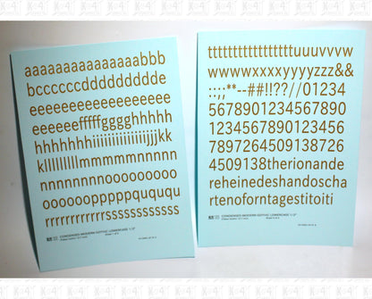 Lowercase Condensed Modern Gothic Letter Alphabet