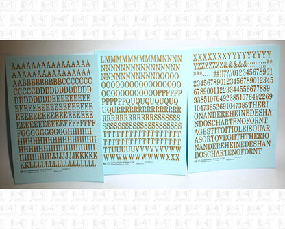 Condensed Roman Letter Number Alphabet