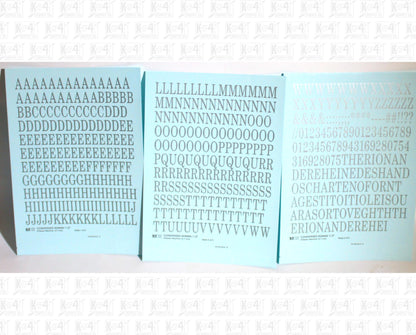 Condensed Roman Letter Number Alphabet