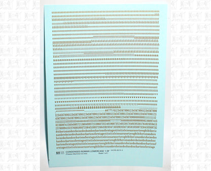 Lowercase Condensed Roman Letter Number Alphabet