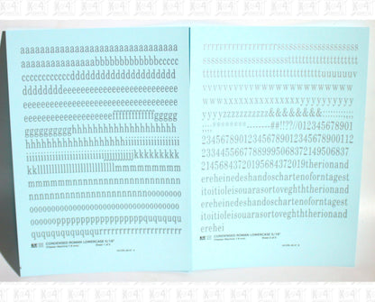 Lowercase Condensed Roman Letter Number Alphabet