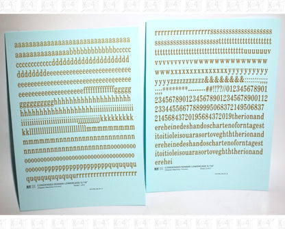 Lowercase Condensed Roman Letter Number Alphabet