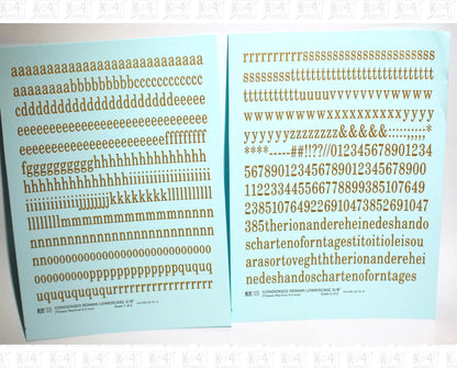 Lowercase Condensed Roman Letter Number Alphabet