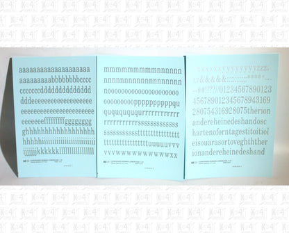 Lowercase Condensed Roman Letter Number Alphabet