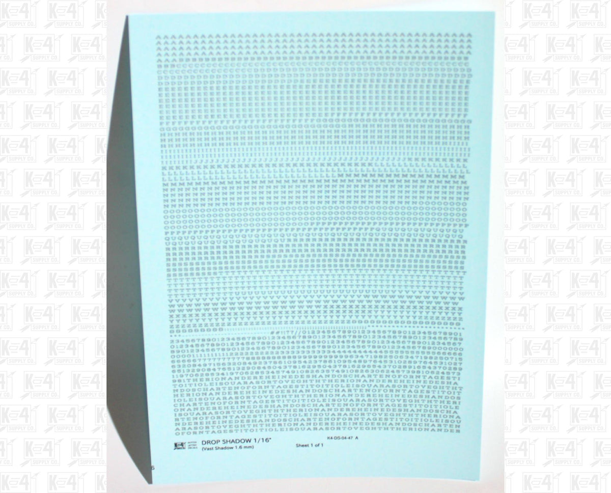 Drop Shadow Letter Number Alphabet