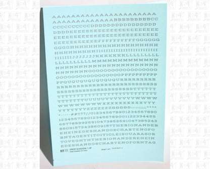 Drop Shadow Letter Number Alphabet