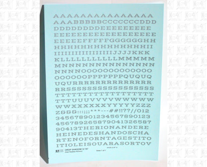 Drop Shadow Letter Number Alphabet