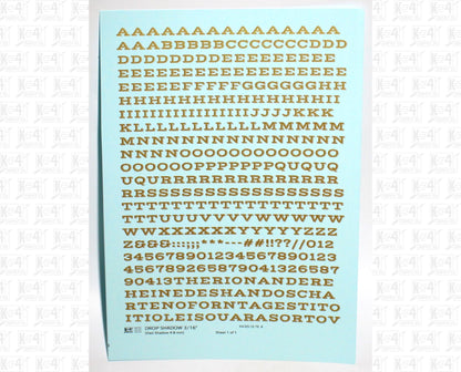 Drop Shadow Letter Number Alphabet