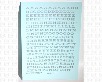 Drop Shadow Letter Number Alphabet