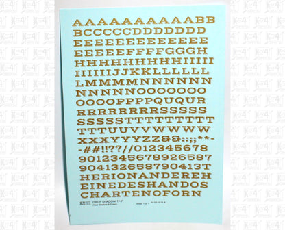 Drop Shadow Letter Number Alphabet