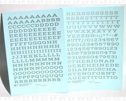 Drop Shadow Letter Number Alphabet