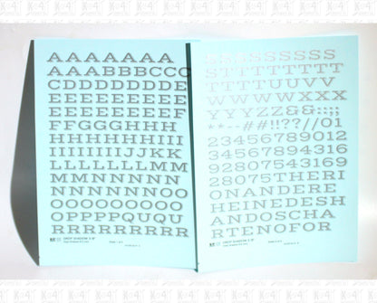 Drop Shadow Letter Number Alphabet