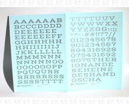 Drop Shadow Letter Number Alphabet