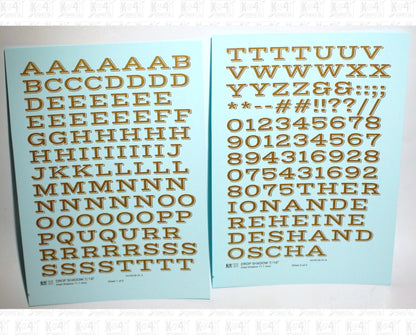 Drop Shadow Letter Number Alphabet