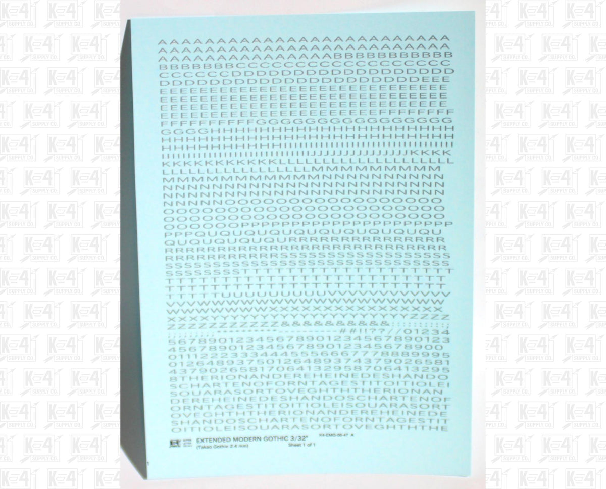 Extended Modern Gothic Letter Number Alphabet