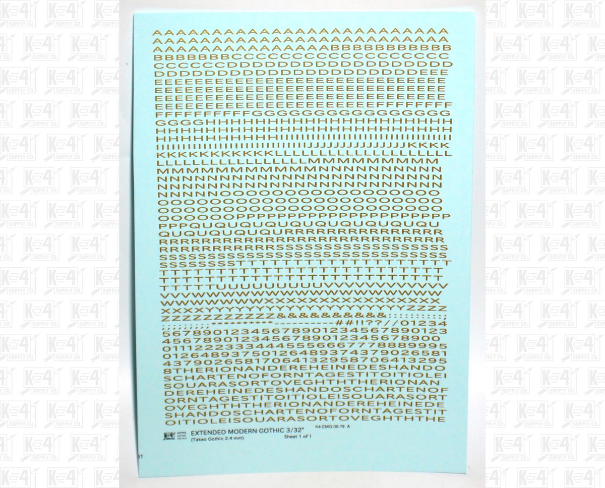 Extended Modern Gothic Letter Number Alphabet