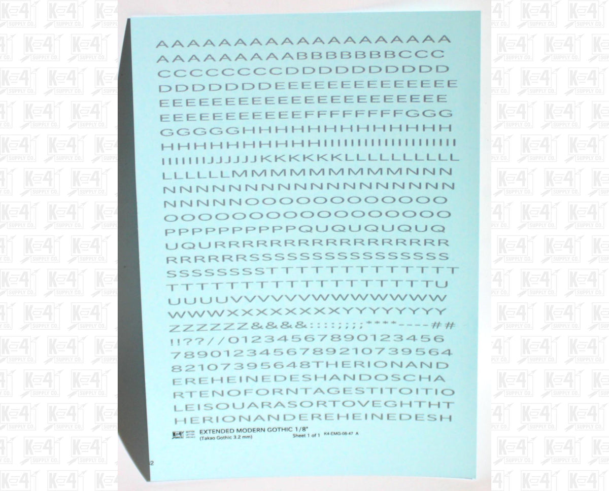 Extended Modern Gothic Letter Number Alphabet