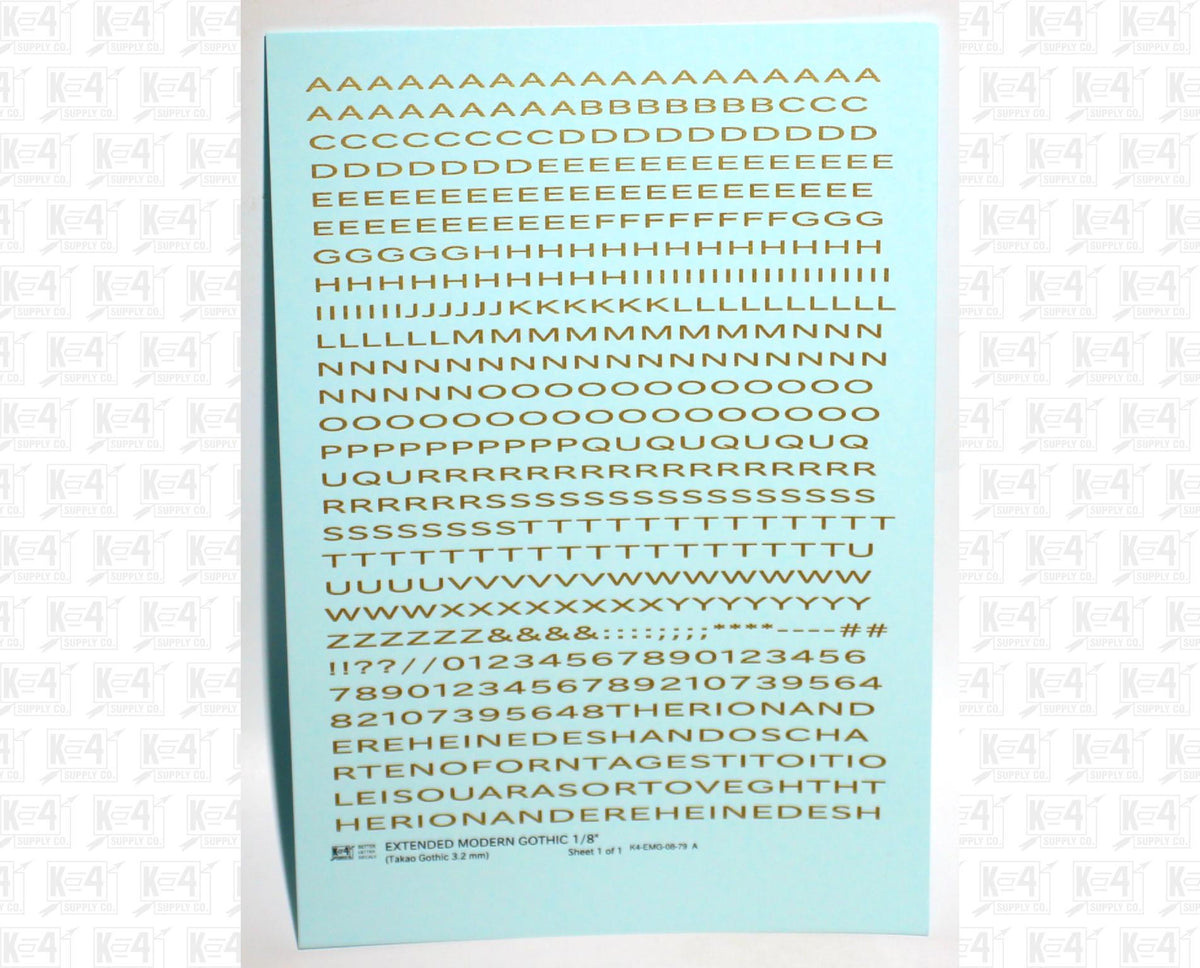 Extended Modern Gothic Letter Number Alphabet