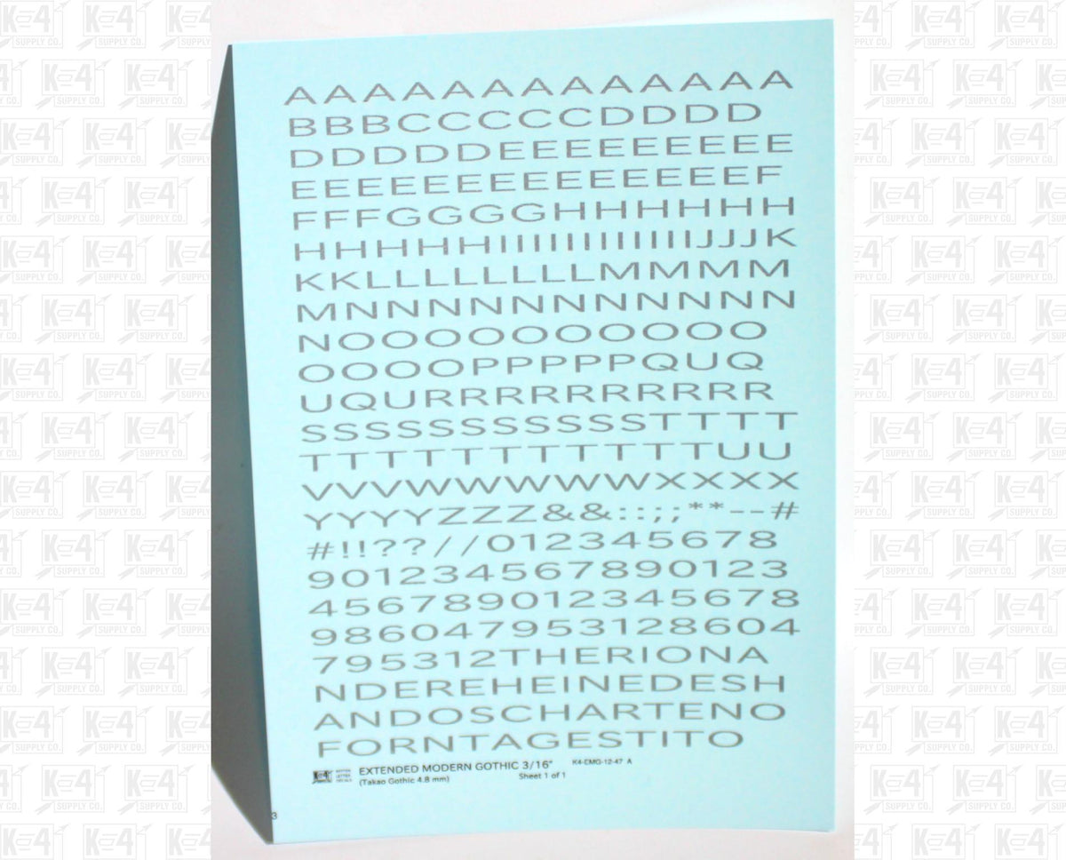 Extended Modern Gothic Letter Number Alphabet