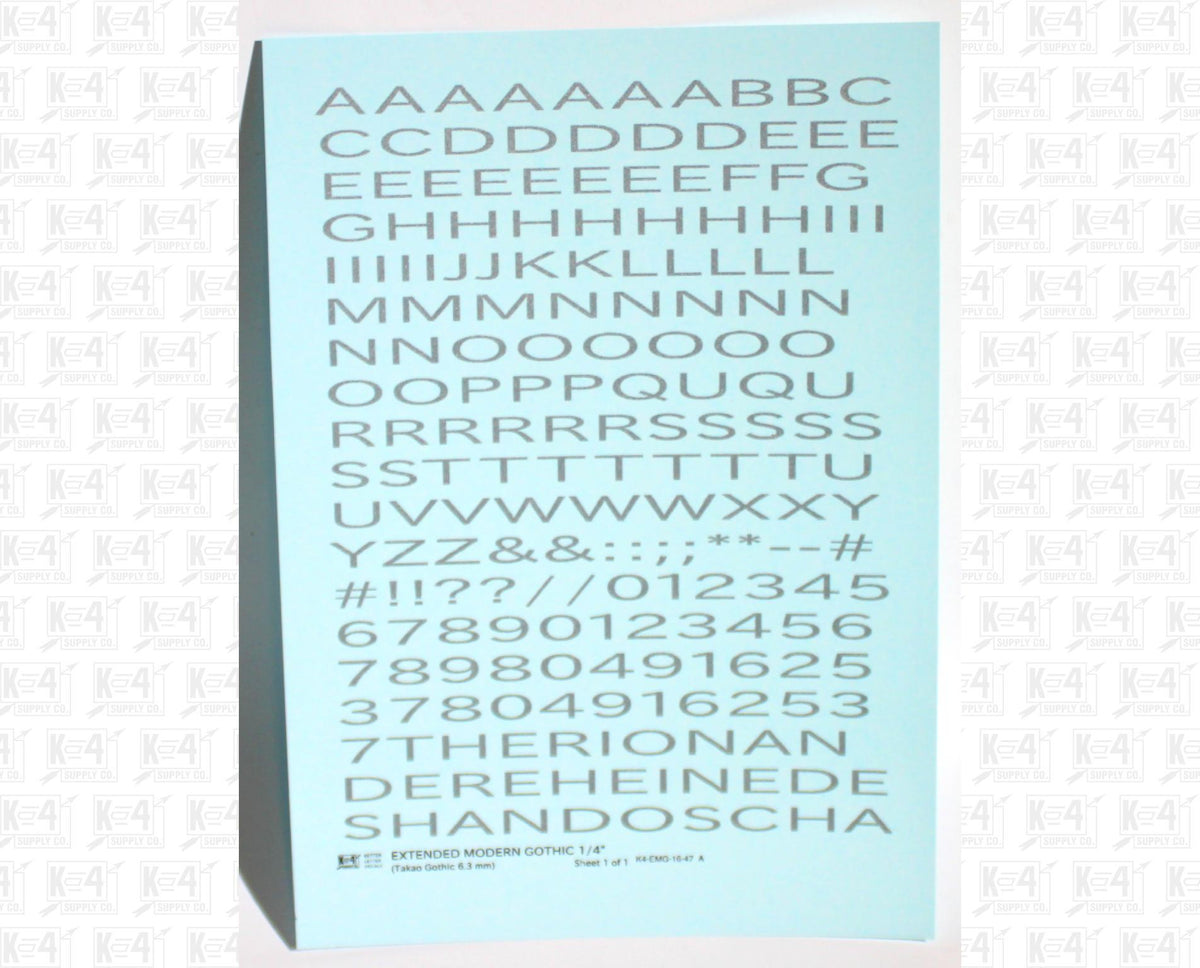 Extended Modern Gothic Letter Number Alphabet