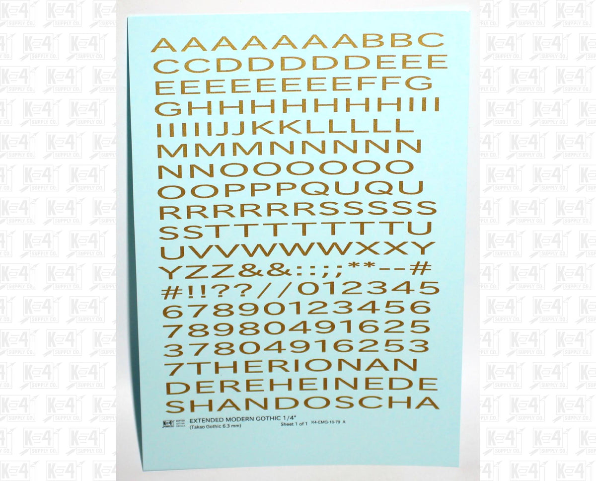 Extended Modern Gothic Letter Number Alphabet