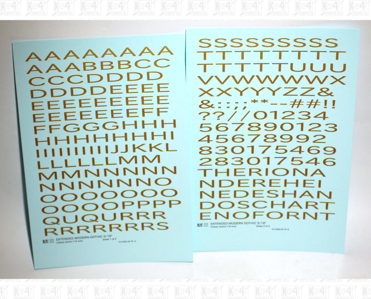 Extended Modern Gothic Letter Number Alphabet