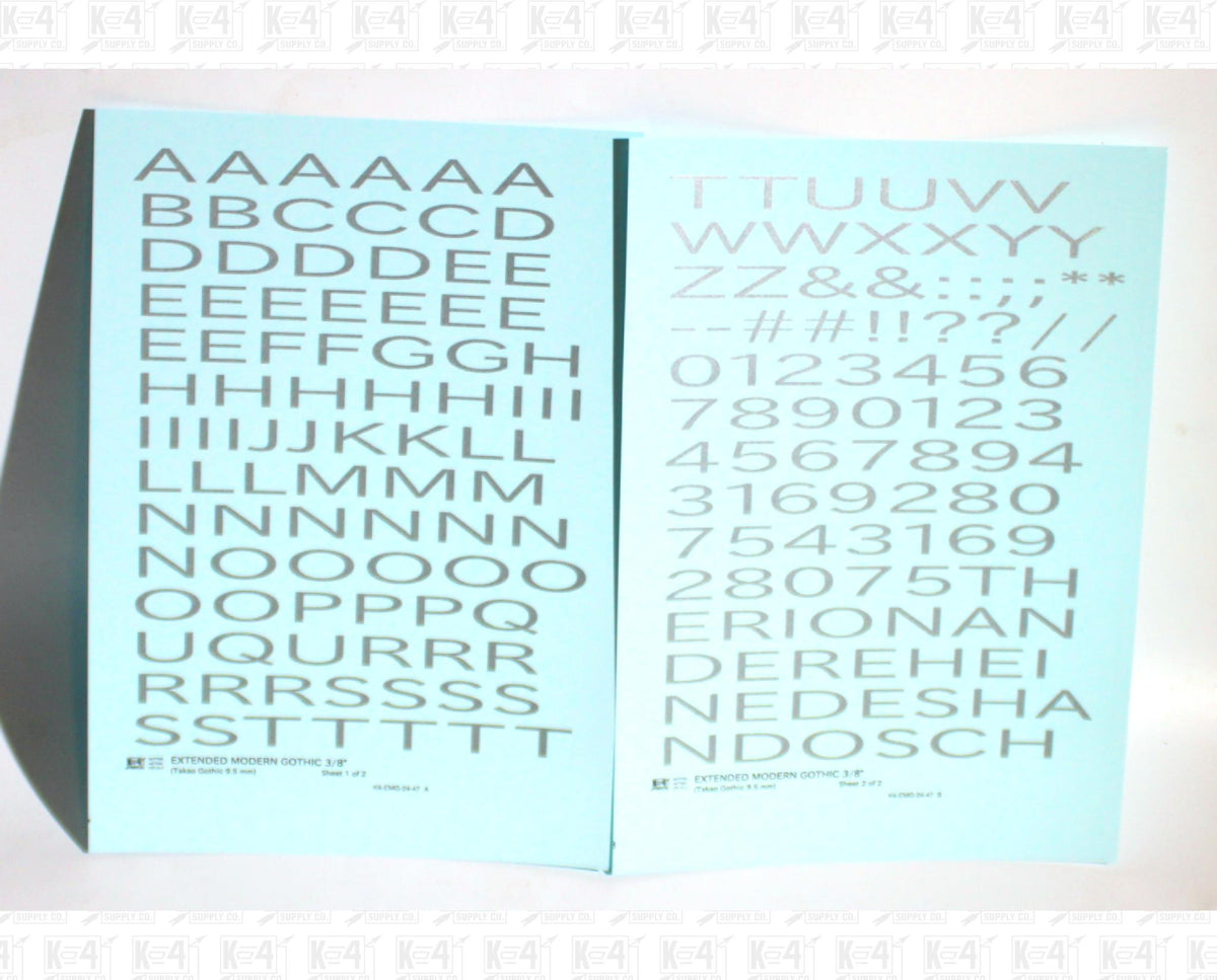 Extended Modern Gothic Letter Number Alphabet