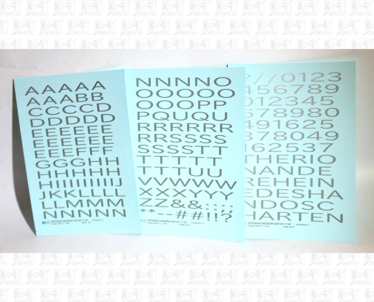 Extended Modern Gothic Letter Number Alphabet