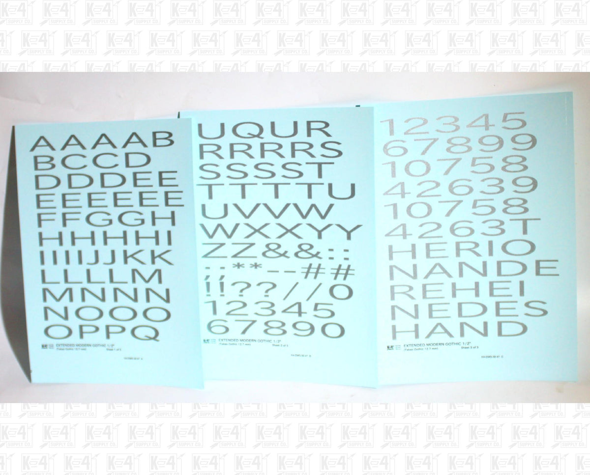 Extended Modern Gothic Letter Number Alphabet