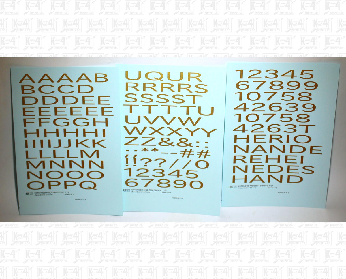 Extended Modern Gothic Letter Number Alphabet