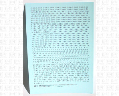 Lowercase Extended Modern Gothic Letter Alphabet