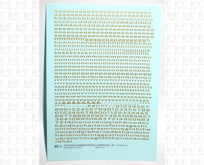 Lowercase Extended Modern Gothic Letter Alphabet