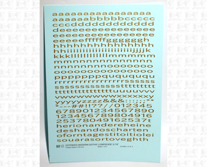 Lowercase Extended Modern Gothic Letter Alphabet