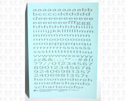 Lowercase Extended Modern Gothic Letter Alphabet